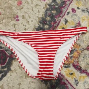 Red and White striped swim bottoms